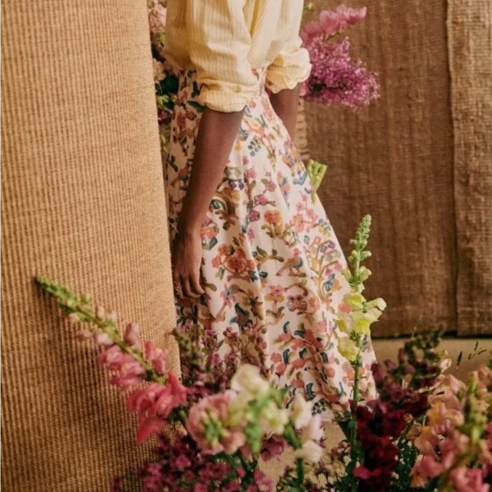 Sezane Floral Midi Skirt - Multicolor - Picture 6 of 12